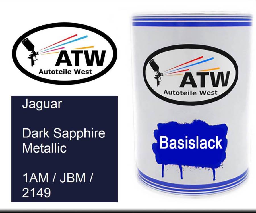 Jaguar, Dark Sapphire Metallic, 1AM / JBM / 2149: 500ml Lackdose, von ATW Autoteile West.